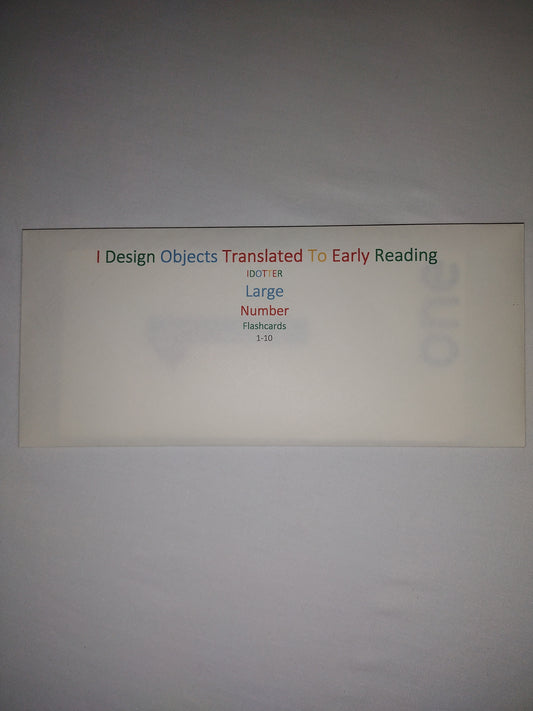 IDOTTER Large Number Flashcards (1-10)